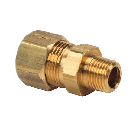 Thrifco Plumbing No. 68 3/8 Inch x 1/8 Inch Lead-Free Brass Compression MIP Adapter 9468012